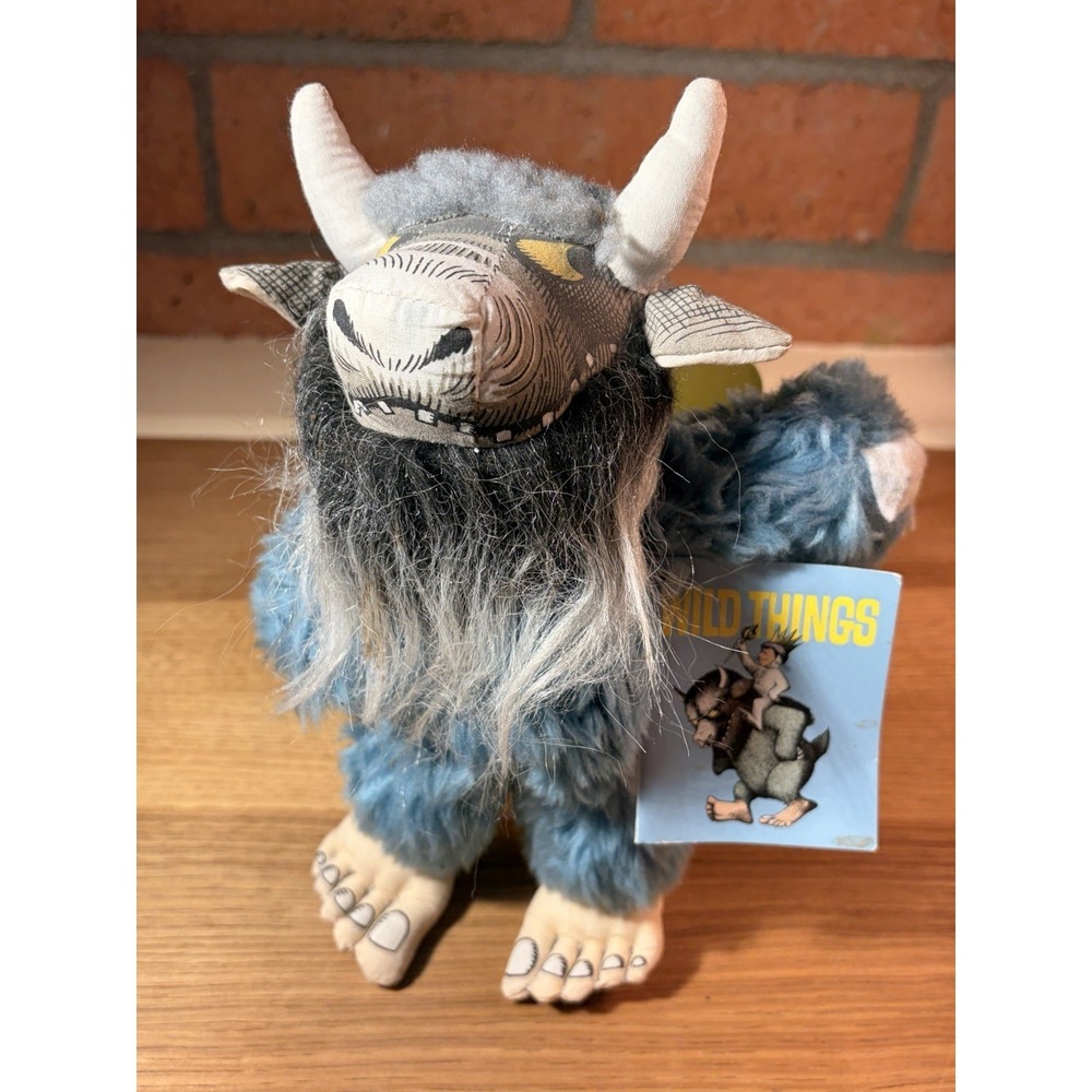 Vintage 1985  "Where The Wild Things Are" Plush Bernard With Original Tags - 9"